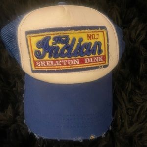 Indian skeleton dink trucker hat